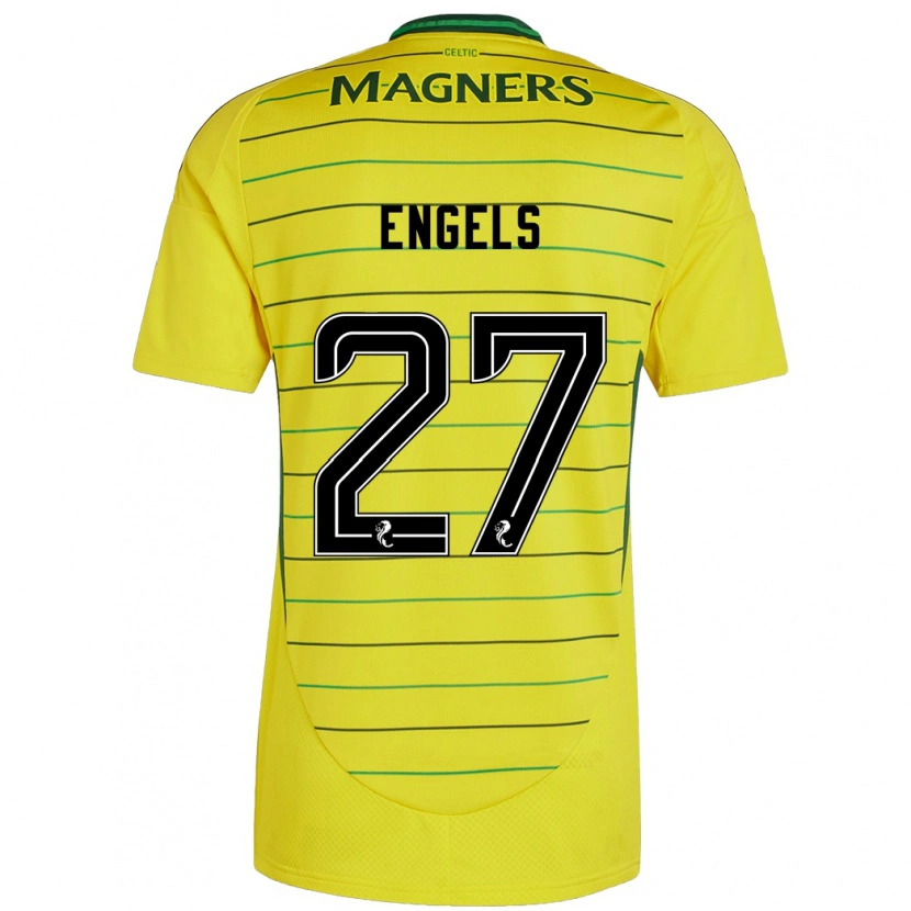 Danxen Niño Camiseta Arne Engels #27 Amarillo 2ª Equipación 2024/25 La Camisa México