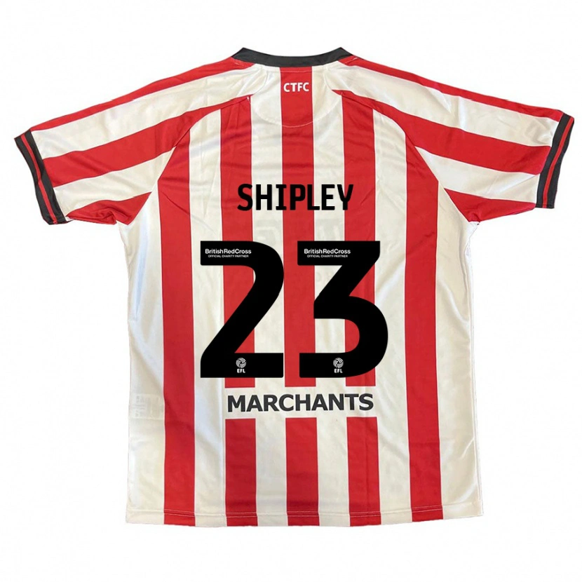 Danxen Niño Camiseta Lewis Shipley #23 Rojo Blanco 1ª Equipación 2024/25 La Camisa México