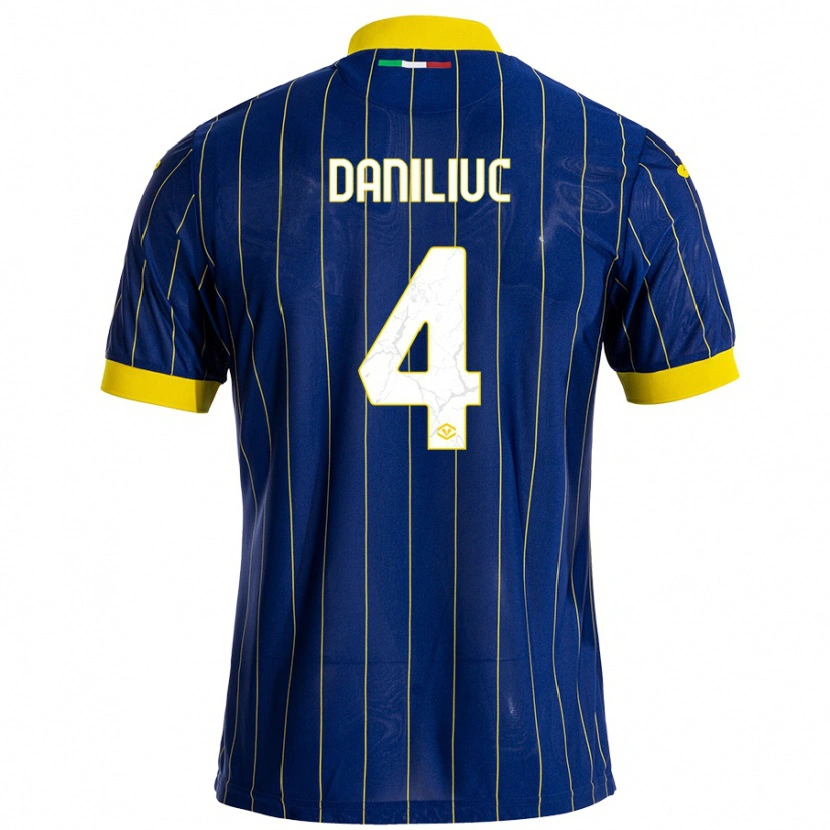 Danxen Niño Camiseta Flavius Daniliuc #4 Azul Amarillo 1ª Equipación 2024/25 La Camisa México