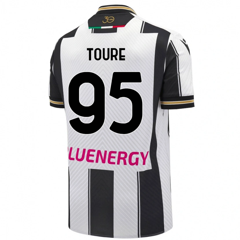 Danxen Niño Camiseta Isaak Touré #95 Blanco Negro 1ª Equipación 2024/25 La Camisa México