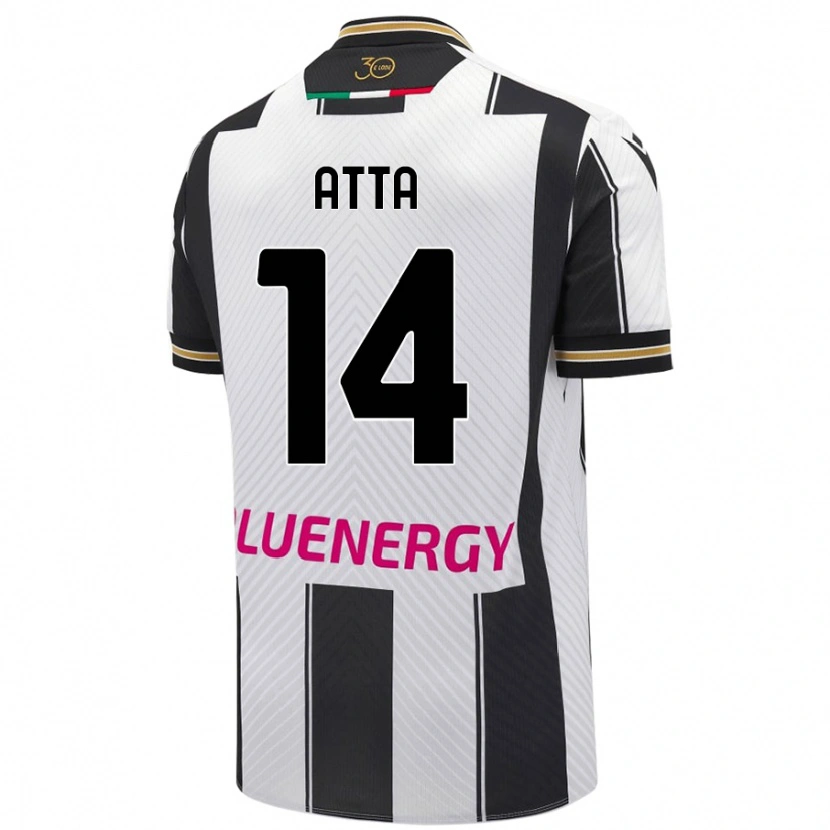 Danxen Niño Camiseta Arthur Atta #14 Blanco Negro 1ª Equipación 2024/25 La Camisa México