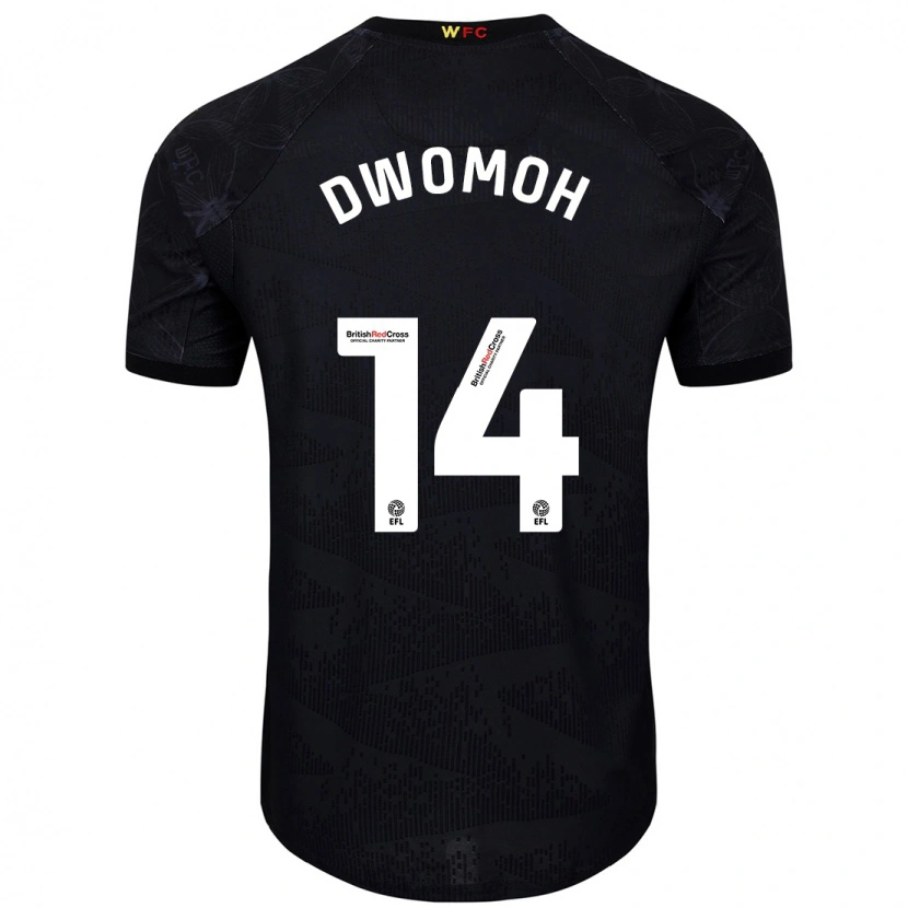 Danxen Niño Camiseta Pierre Dwomoh #14 Negro Blanco 2ª Equipación 2024/25 La Camisa México