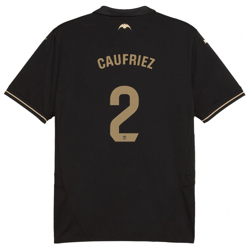 Danxen Niño Camiseta Maximiliano Caufriez #2 Negro 2ª Equipación 2024/25 La Camisa México