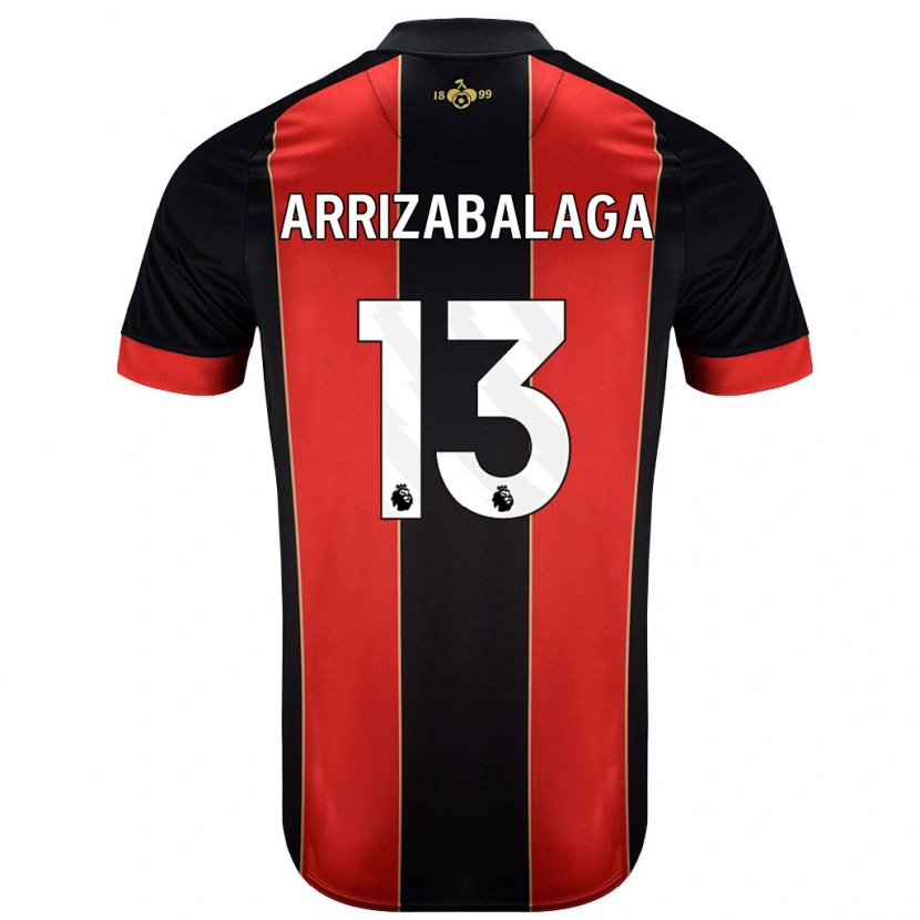 Danxen Hombre Camiseta Kepa Arrizabalaga #13 Rojo Negro 1ª Equipación 2024/25 La Camisa México
