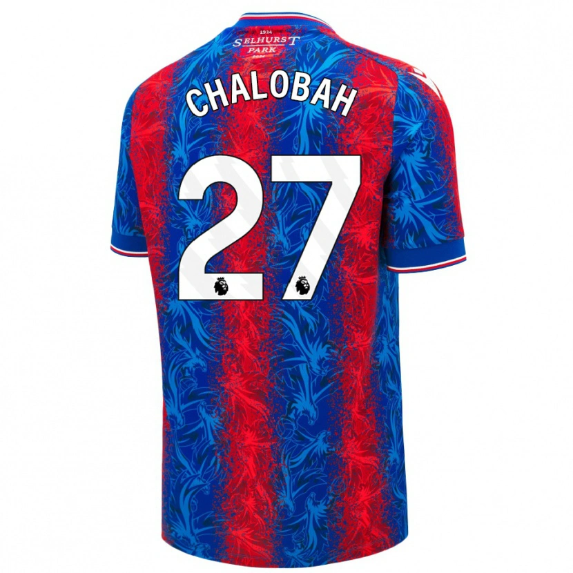 Danxen Hombre Camiseta Trevoh Chalobah #27 Rayas Rojas Y Azules 1ª Equipación 2024/25 La Camisa México
