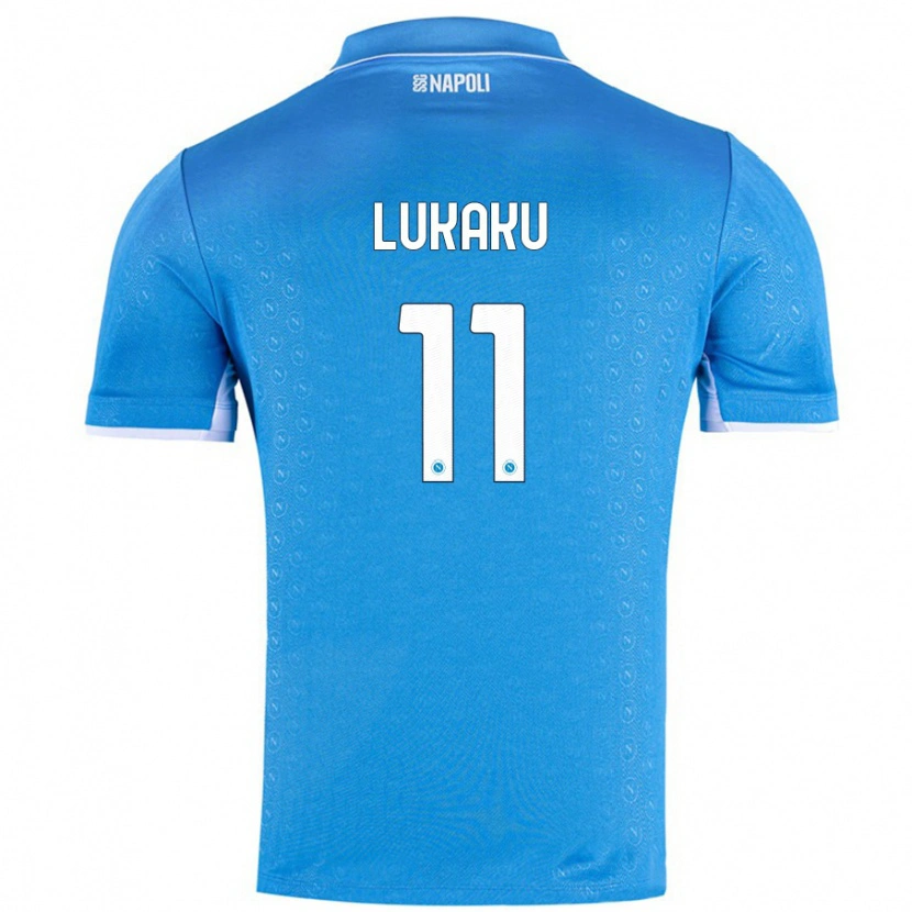 Danxen Hombre Camiseta Romelu Lukaku #11 Azul Cielo 1ª Equipación 2024/25 La Camisa México