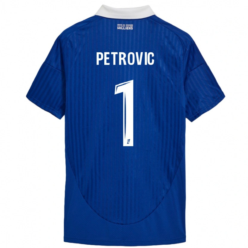 Danxen Hombre Camiseta Djordje Petrovic #1 Azul Blanco 1ª Equipación 2024/25 La Camisa México