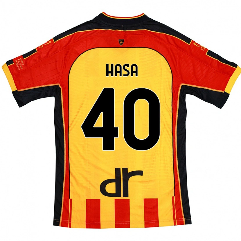 Danxen Hombre Camiseta Luis Hasa #40 Amarillo Rojo 1ª Equipación 2024/25 La Camisa México