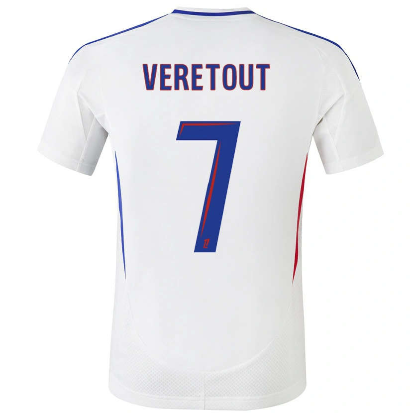 Danxen Hombre Camiseta Jordan Veretout #7 Blanco Azul 1ª Equipación 2024/25 La Camisa México