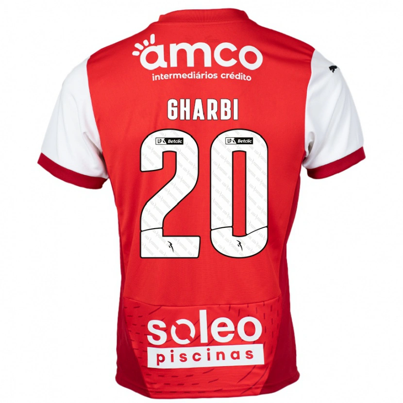 Danxen Hombre Camiseta Ismaël Gharbi #20 Rojo Blanco 1ª Equipación 2024/25 La Camisa México