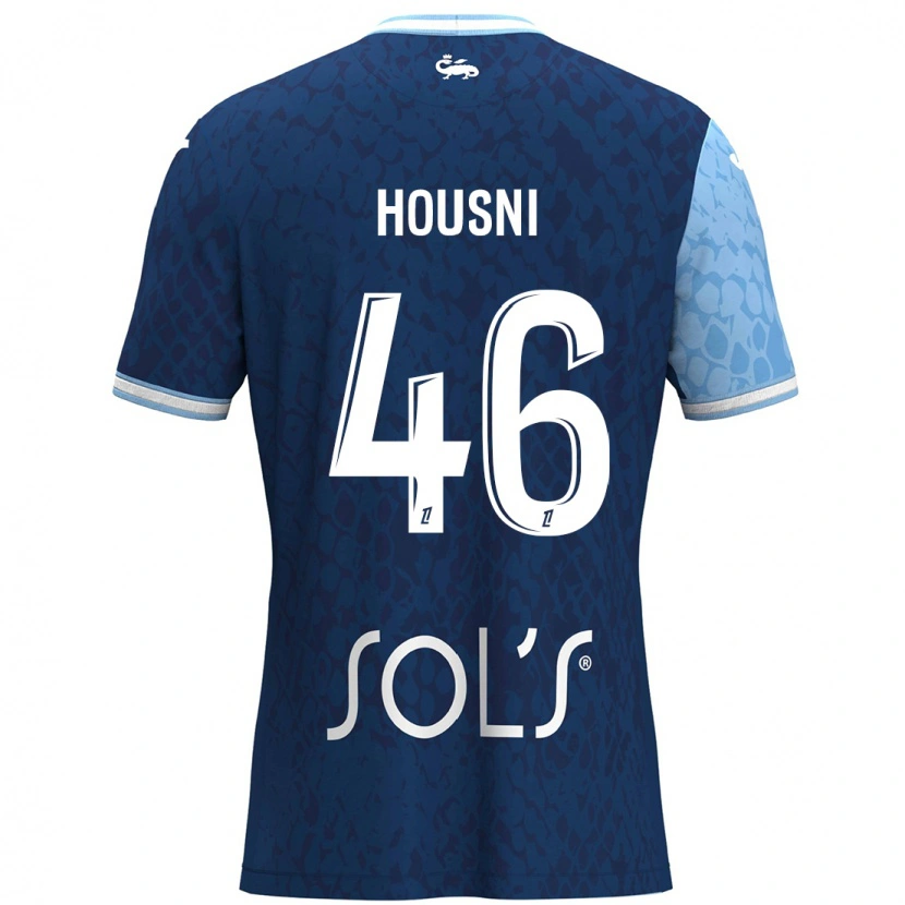 Danxen Hombre Camiseta Ilyes Housni #46 Azul Cielo Azul Oscuro 1ª Equipación 2024/25 La Camisa México