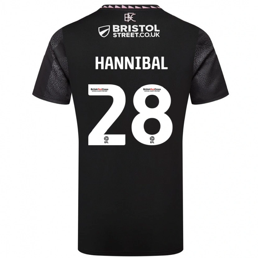 Danxen Hombre Camiseta Hannibal #28 Negro 2ª Equipación 2024/25 La Camisa México
