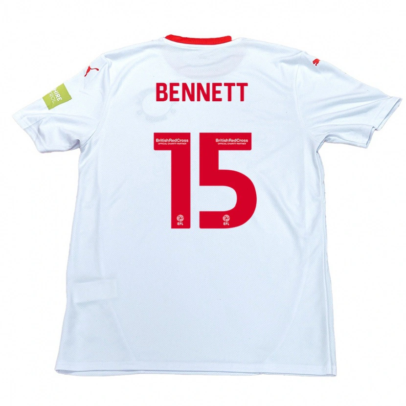 Danxen Hombre Camiseta Rhys Bennett #15 Blanco 2ª Equipación 2024/25 La Camisa México