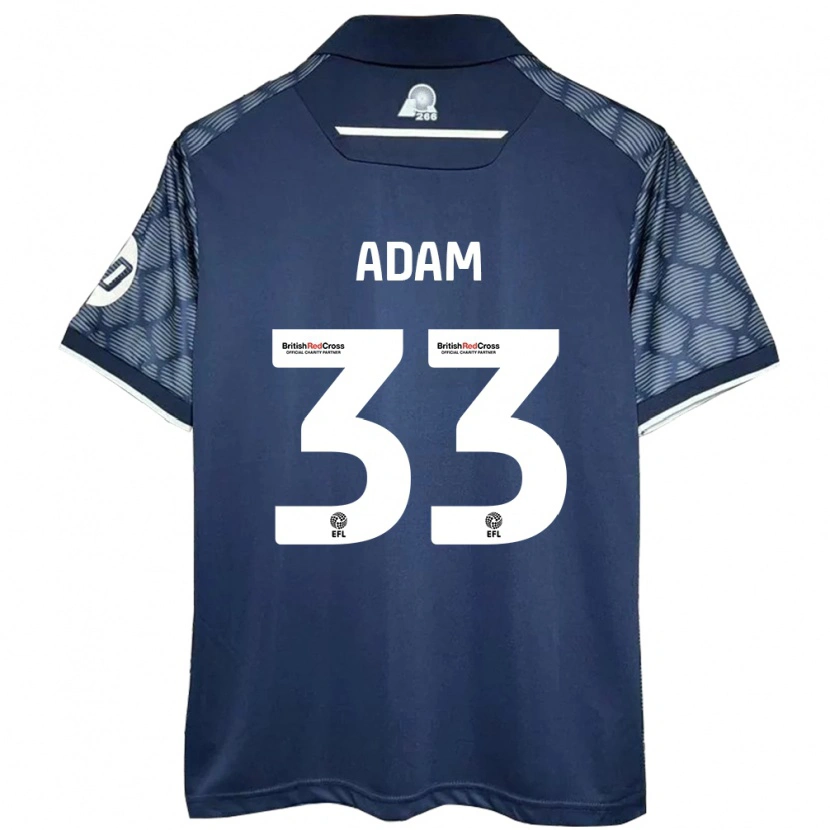 Danxen Hombre Camiseta Josh Adam #33 Negro 2ª Equipación 2024/25 La Camisa México