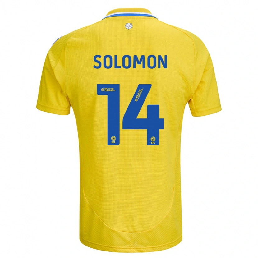 Danxen Hombre Camiseta Manor Solomon #14 Amarillo Azul 2ª Equipación 2024/25 La Camisa México