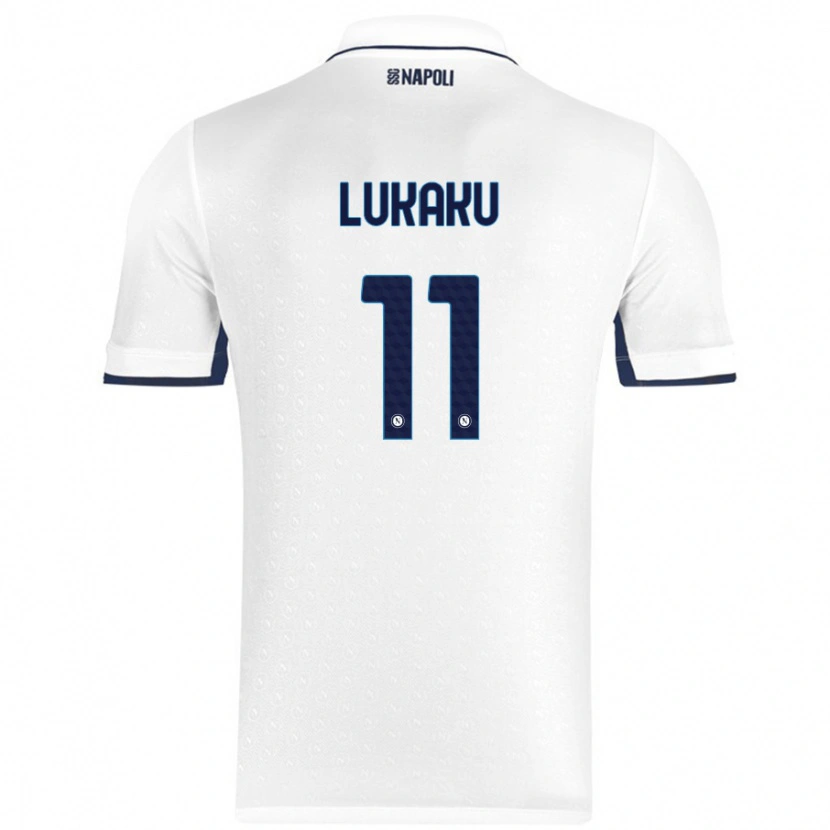 Danxen Hombre Camiseta Romelu Lukaku #11 Blanco Azul Real 2ª Equipación 2024/25 La Camisa México