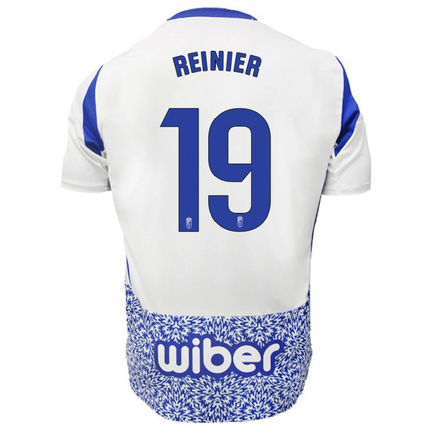 Danxen Hombre Camiseta Reinier #19 Blanco Azul 2ª Equipación 2024/25 La Camisa México