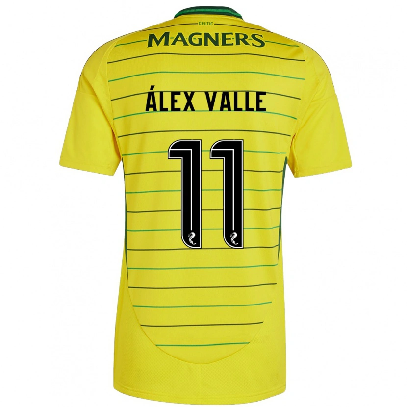 Danxen Hombre Camiseta Álex Valle #11 Amarillo 2ª Equipación 2024/25 La Camisa México