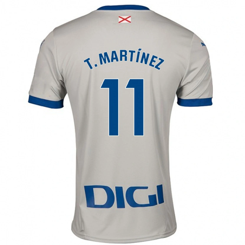 Danxen Hombre Camiseta Toni Martínez #11 Gris Claro 2ª Equipación 2024/25 La Camisa México