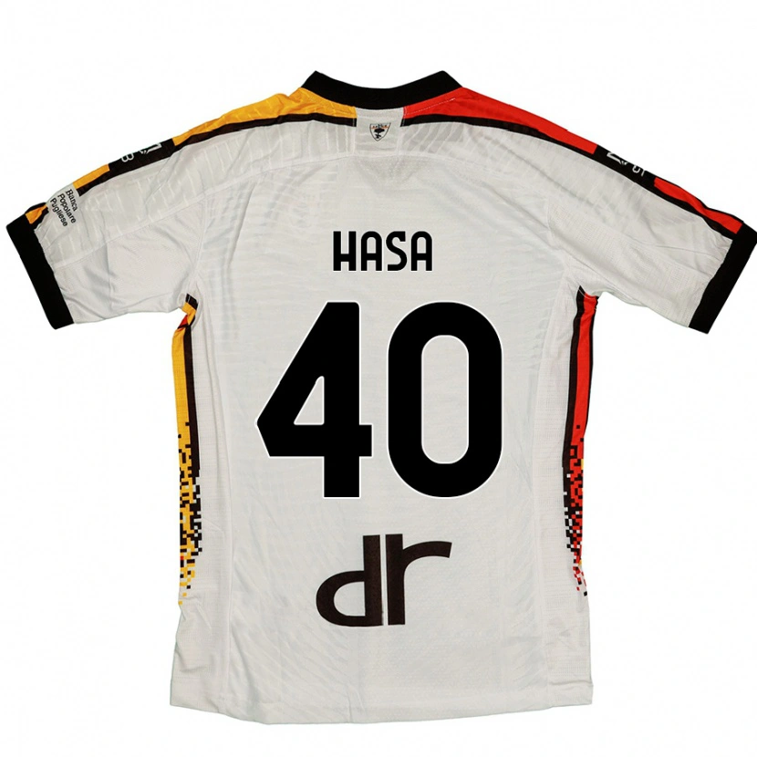 Danxen Hombre Camiseta Luis Hasa #40 Blanco Negro 2ª Equipación 2024/25 La Camisa México