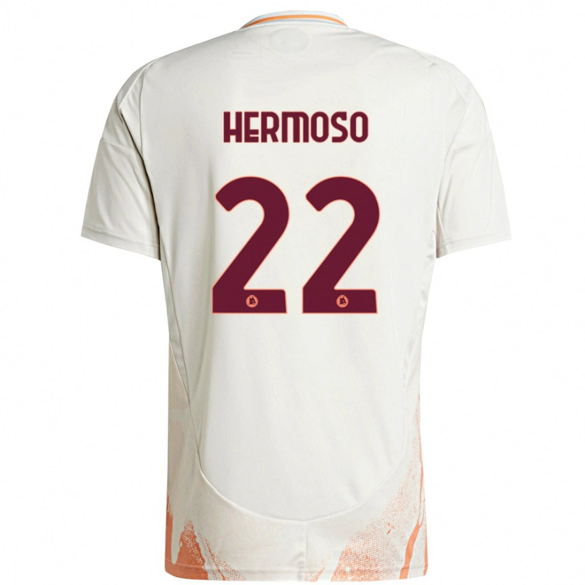 Danxen Hombre Camiseta Mario Hermoso #22 Crema Blanco Naranja 2ª Equipación 2024/25 La Camisa México