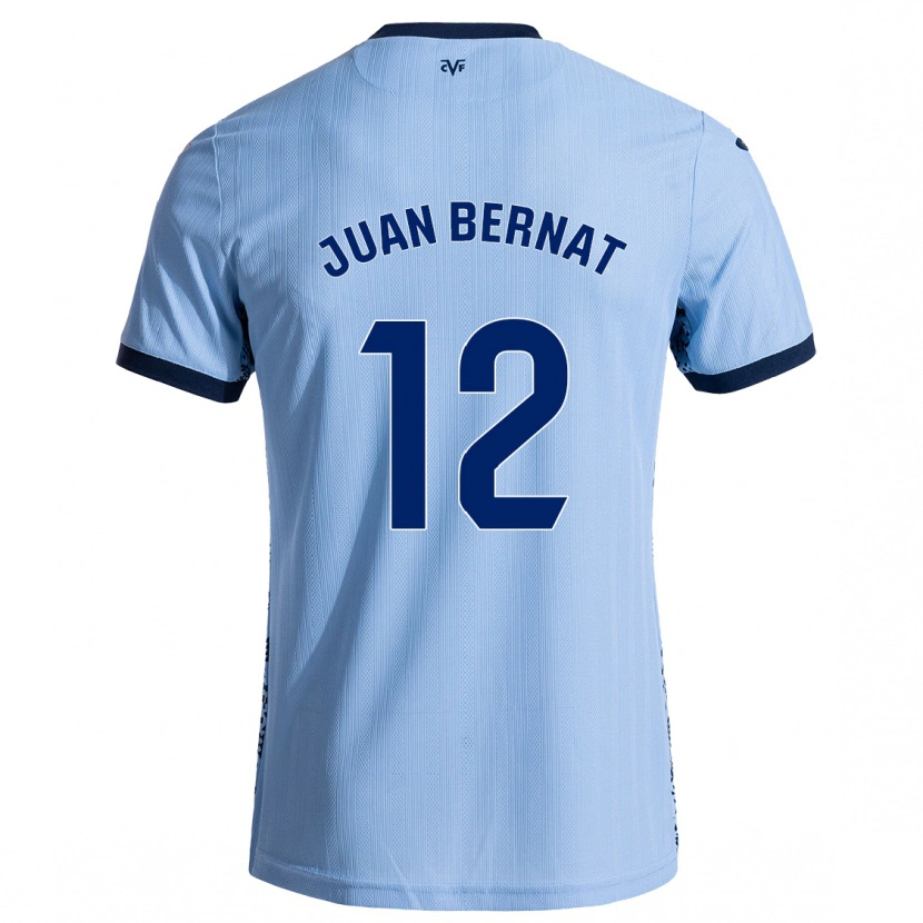Danxen Hombre Camiseta Juan Bernat #12 Azul Cielo 2ª Equipación 2024/25 La Camisa México