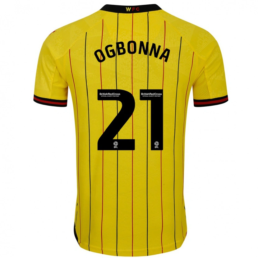 Danxen Hombre Camiseta Angelo Ogbonna #21 Amarillo Negro 1ª Equipación 2024/25 La Camisa México