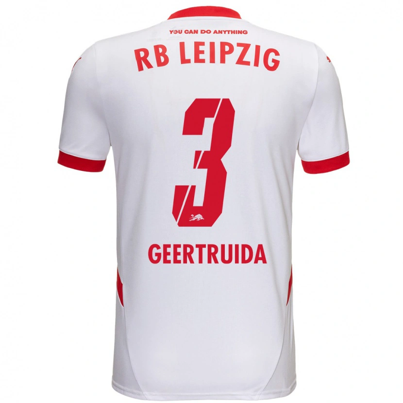 Danxen Hombre Camiseta Lutsharel Geertruida #3 Blanco Rojo 1ª Equipación 2024/25 La Camisa México
