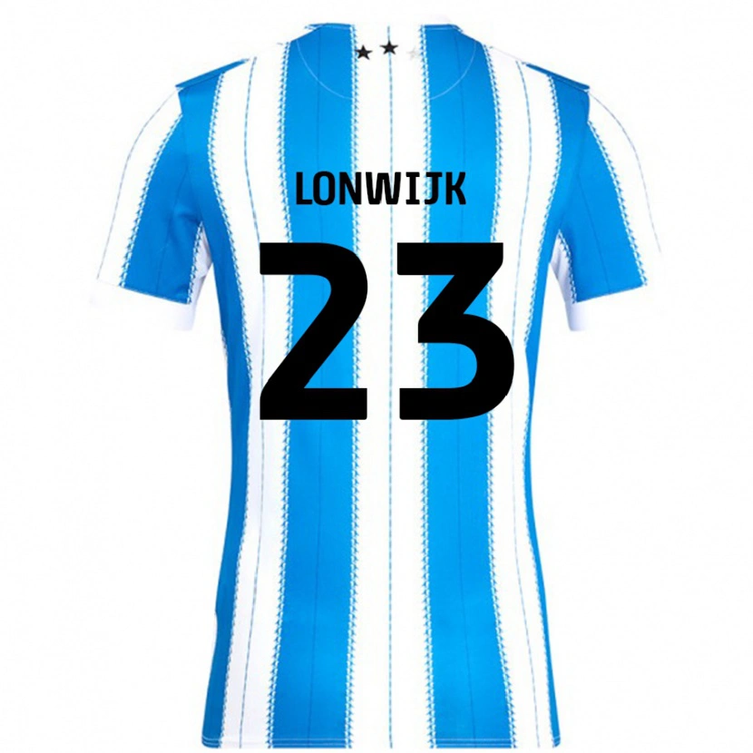 Danxen Hombre Camiseta Nigel Lonwijk #23 Azul Blanco 1ª Equipación 2024/25 La Camisa México