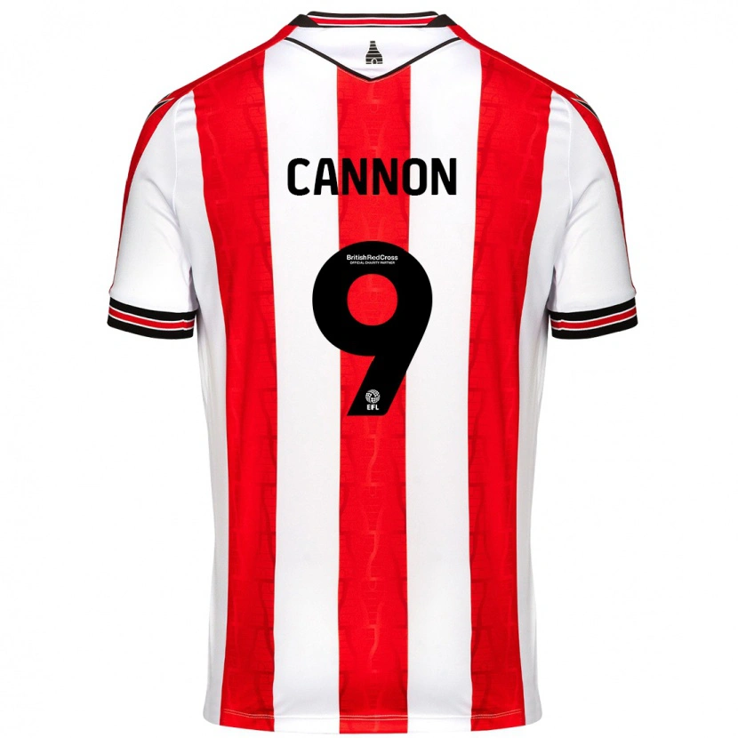 Danxen Hombre Camiseta Tom Cannon #9 Rojo Blanco 1ª Equipación 2024/25 La Camisa México
