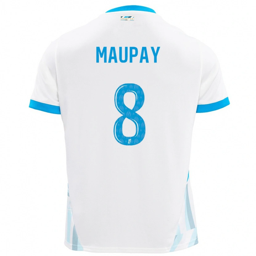 Danxen Hombre Camiseta Neal Maupay #8 Blanco Azul Cielo 1ª Equipación 2024/25 La Camisa México