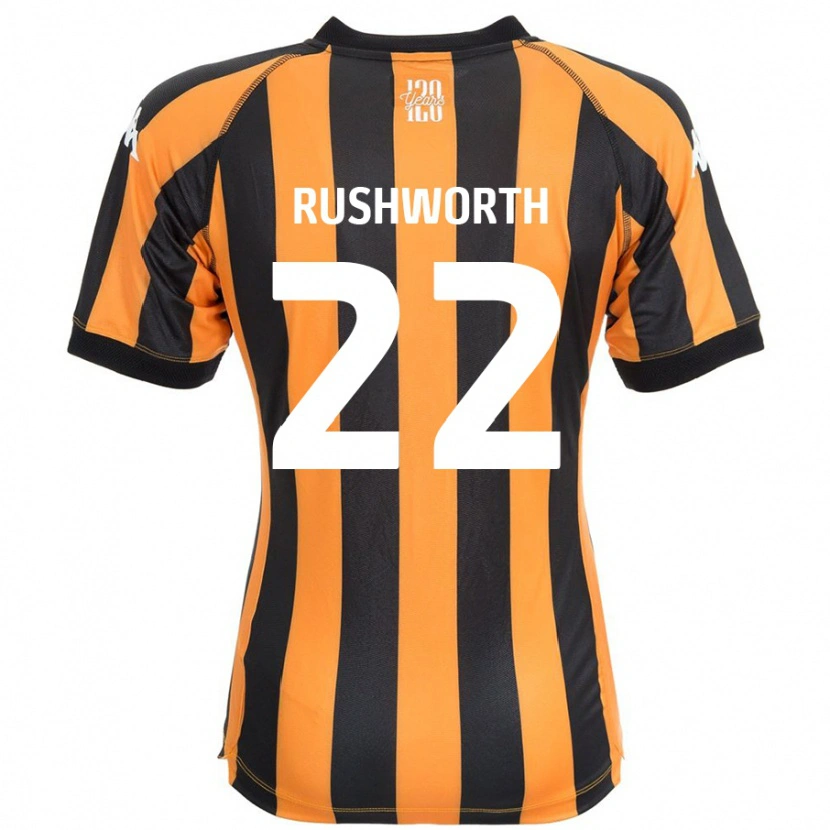 Danxen Hombre Camiseta Carl Rushworth #22 Negro Ámbar 1ª Equipación 2024/25 La Camisa México