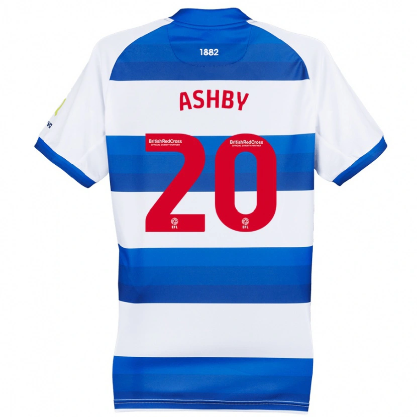 Danxen Hombre Camiseta Harrison Ashby #20 Blanco Azul 1ª Equipación 2024/25 La Camisa México