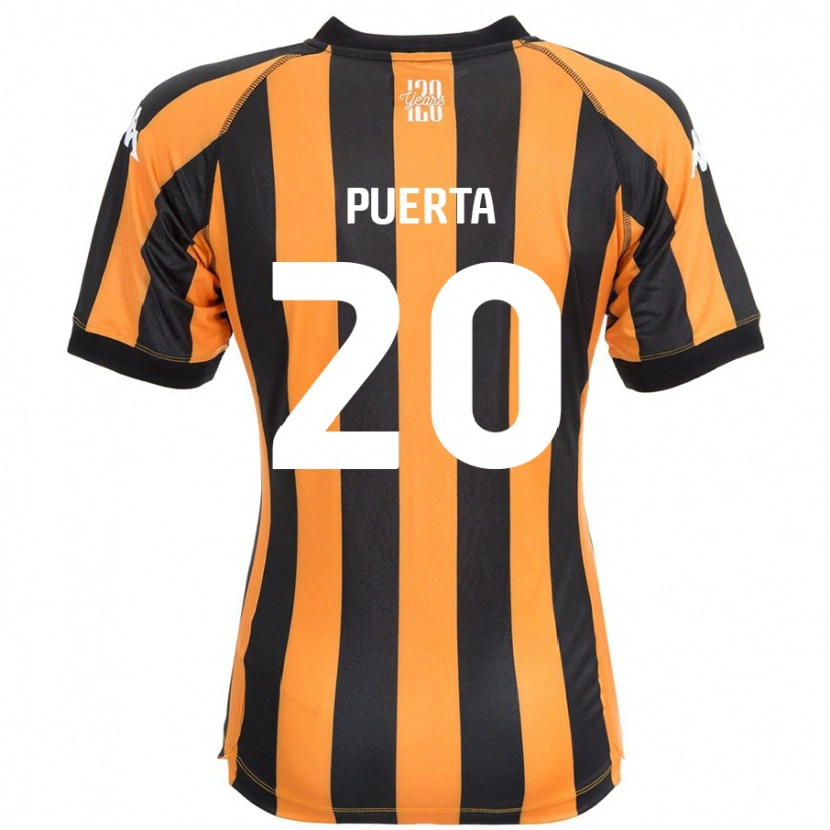 Danxen Hombre Camiseta Gustavo Puerta #20 Negro Ámbar 1ª Equipación 2024/25 La Camisa México