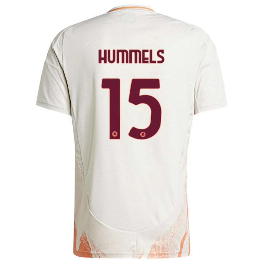 Danxen Hombre Camiseta Mats Hummels #15 Crema Blanco Naranja 2ª Equipación 2024/25 La Camisa México