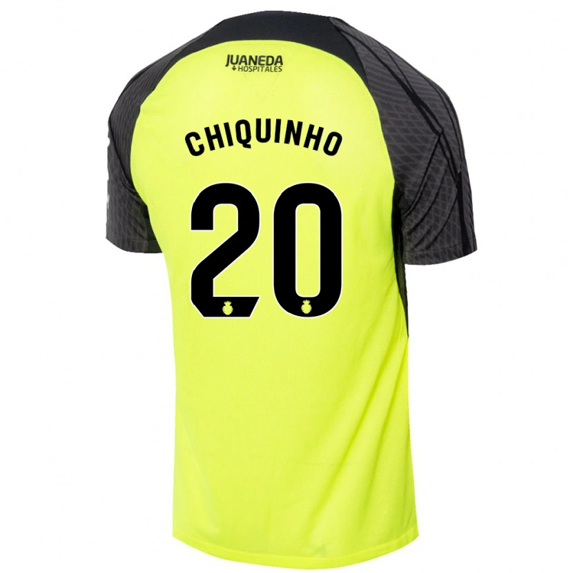 Danxen Hombre Camiseta Chiquinho #20 Verde Fluorescente Negro 2ª Equipación 2024/25 La Camisa México