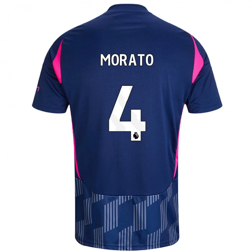 Danxen Hombre Camiseta Morato #4 Azul Real Rosa 2ª Equipación 2024/25 La Camisa México
