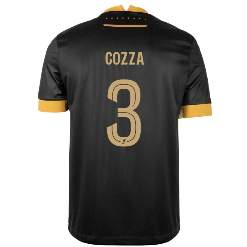 Danxen Hombre Camiseta Nicolas Cozza #3 Negro Marrón 2ª Equipación 2024/25 La Camisa México
