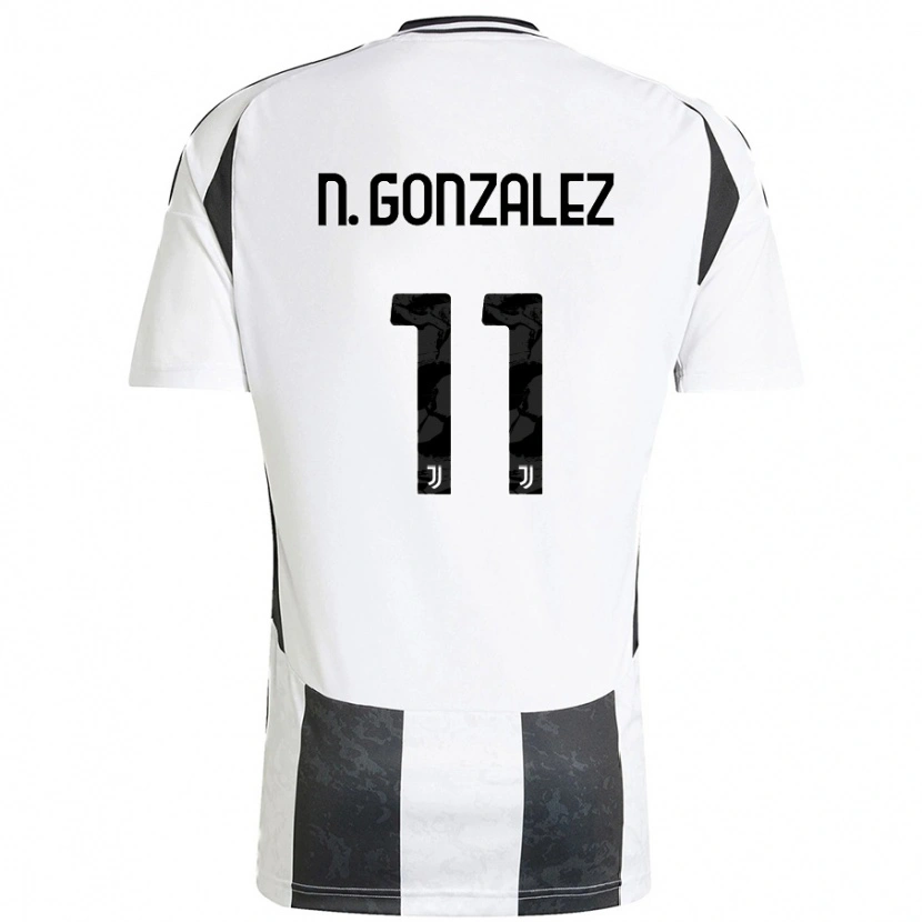Danxen Hombre Camiseta Nico González #11 Blanco Negro 1ª Equipación 2024/25 La Camisa México