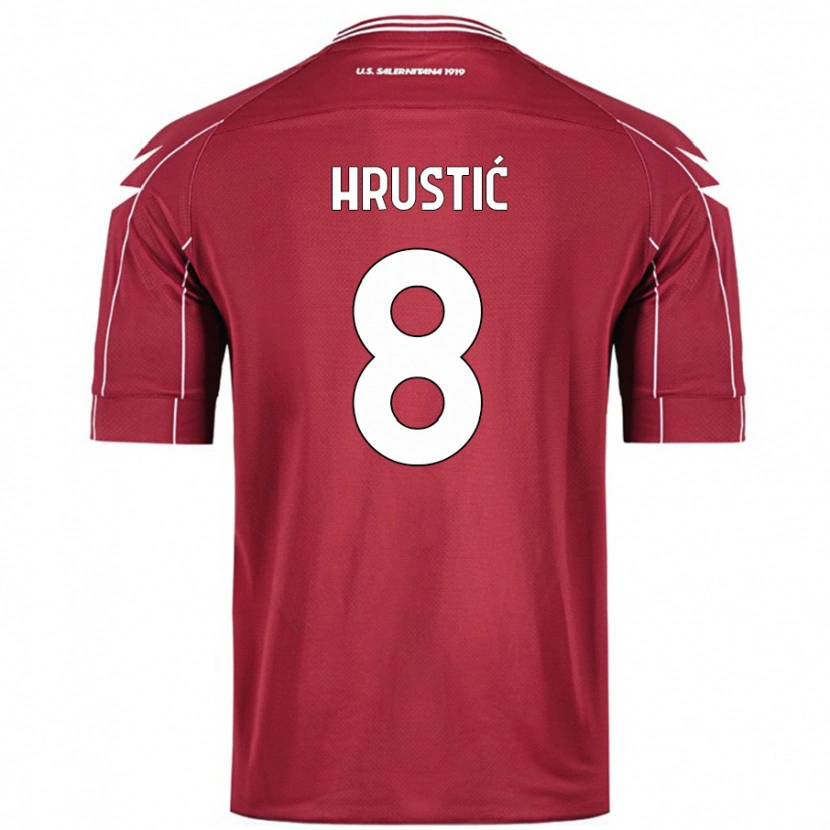 Danxen Hombre Camiseta Ajdin Hrustić #8 Borgoña 1ª Equipación 2024/25 La Camisa México