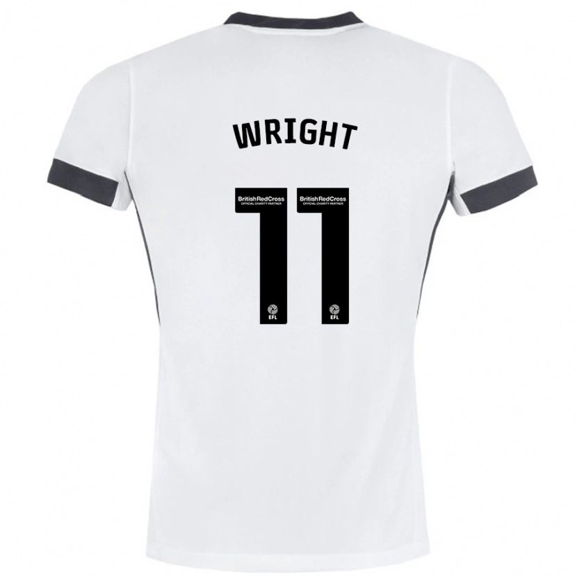 Danxen Hombre Camiseta Scott Wright #11 Blanco Negro 2ª Equipación 2024/25 La Camisa México