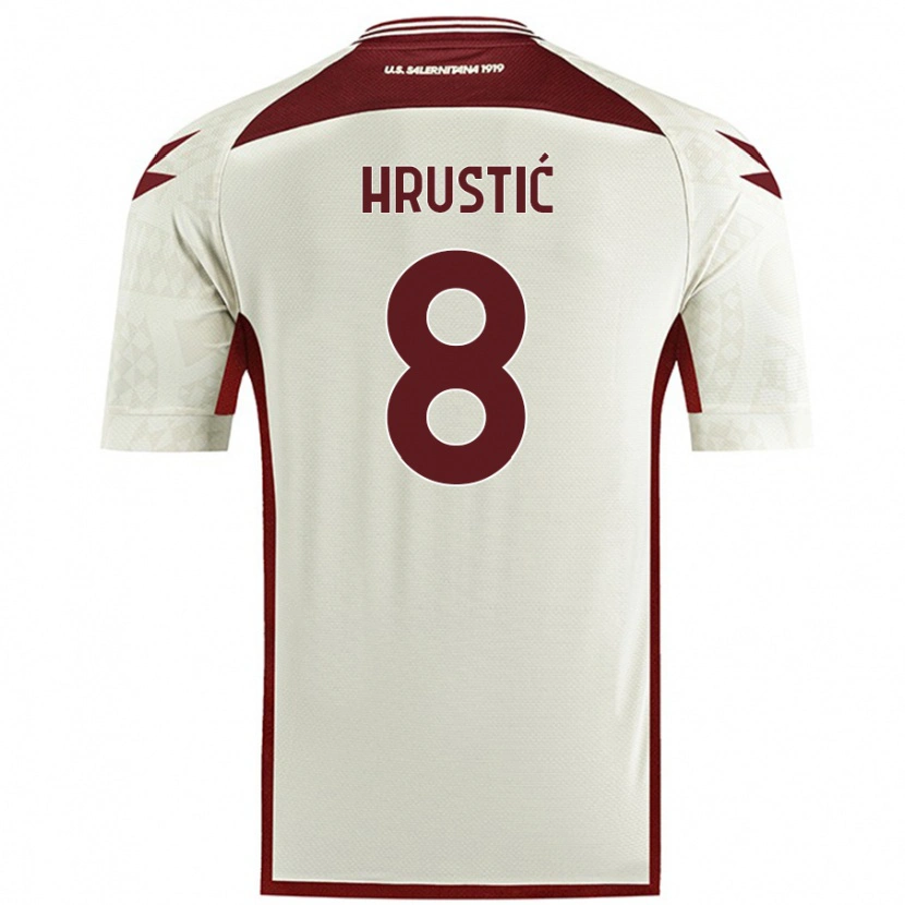 Danxen Hombre Camiseta Ajdin Hrustić #8 Color Crema 2ª Equipación 2024/25 La Camisa México