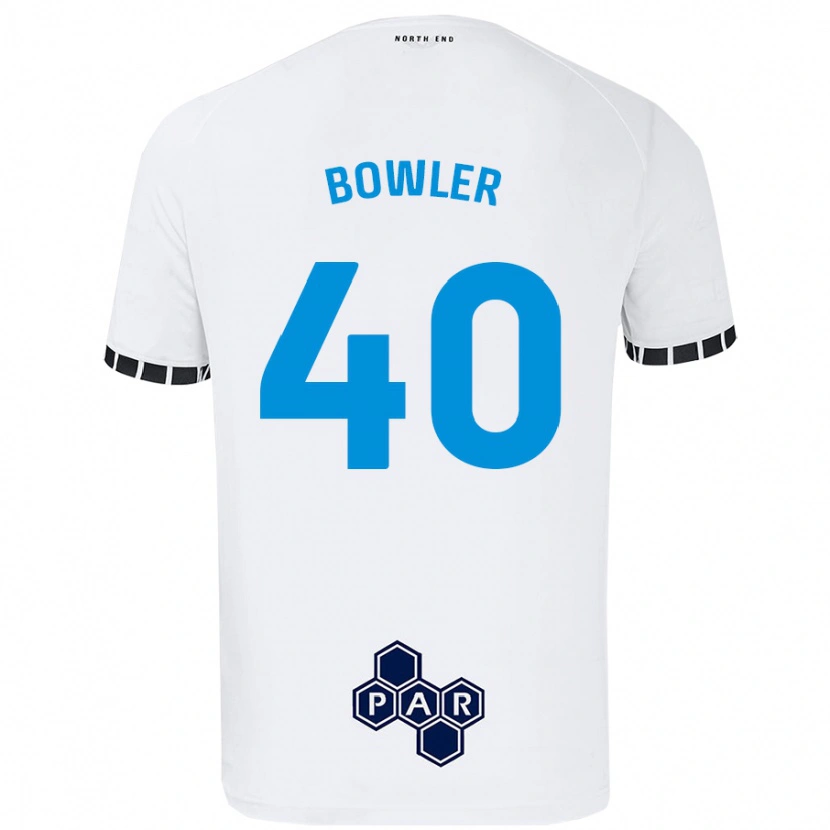 Danxen Hombre Camiseta Josh Bowler #40 Blanco 1ª Equipación 2024/25 La Camisa México