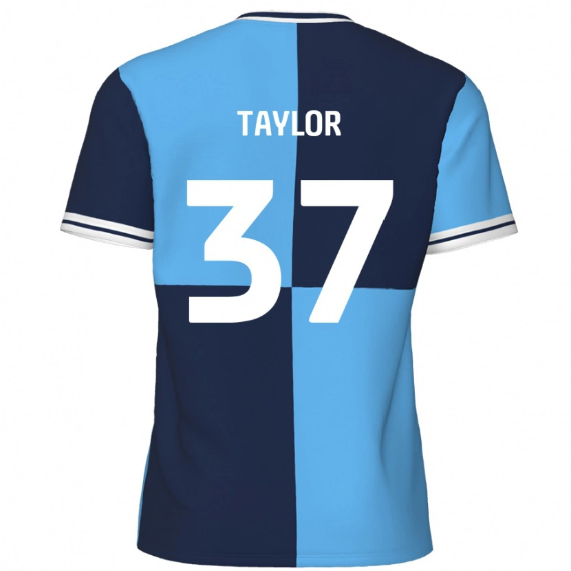 Danxen Hombre Camiseta Caleb Taylor #37 Azul Cielo Azul Oscuro 1ª Equipación 2024/25 La Camisa México