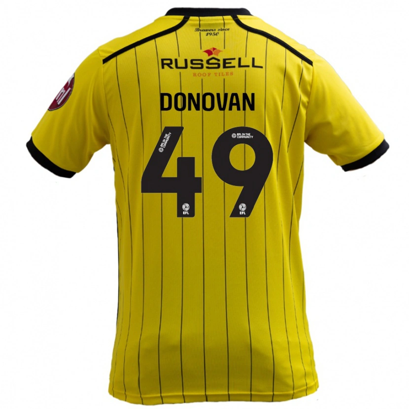 Danxen Hombre Camiseta Romelle Donovan #49 Amarillo 1ª Equipación 2024/25 La Camisa México