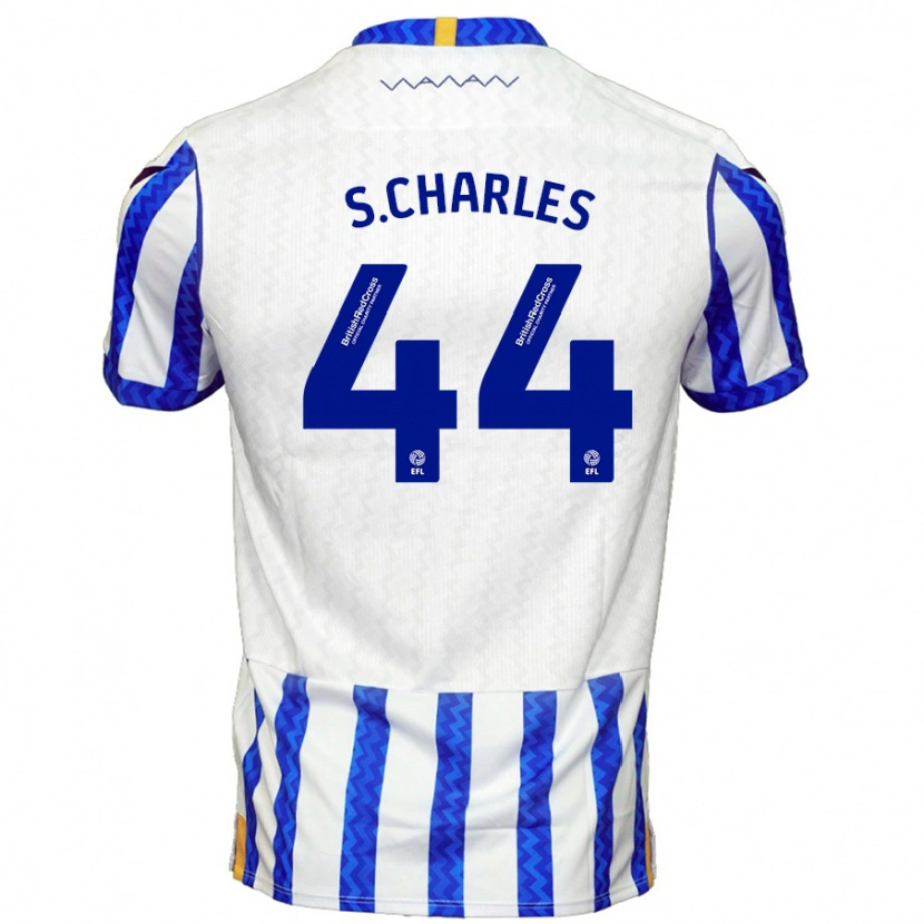 Danxen Hombre Camiseta Shea Charles #44 Azul Blanco 1ª Equipación 2024/25 La Camisa México