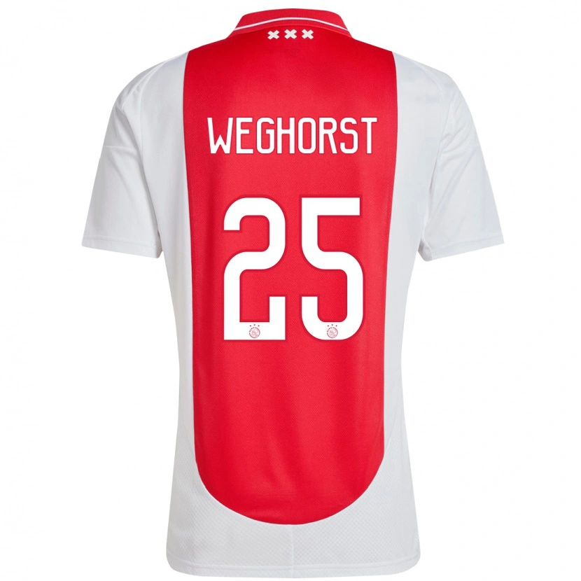 Danxen Hombre Camiseta Wout Weghorst #25 Rojo Blanco 1ª Equipación 2024/25 La Camisa México