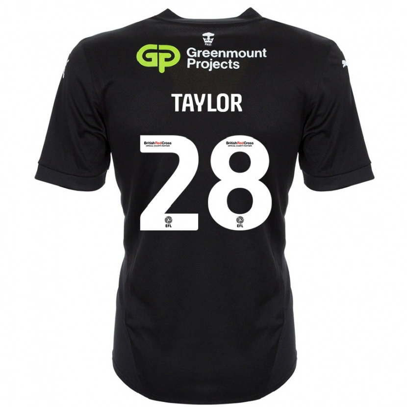 Danxen Hombre Camiseta Dale Taylor #28 Negro 2ª Equipación 2024/25 La Camisa México