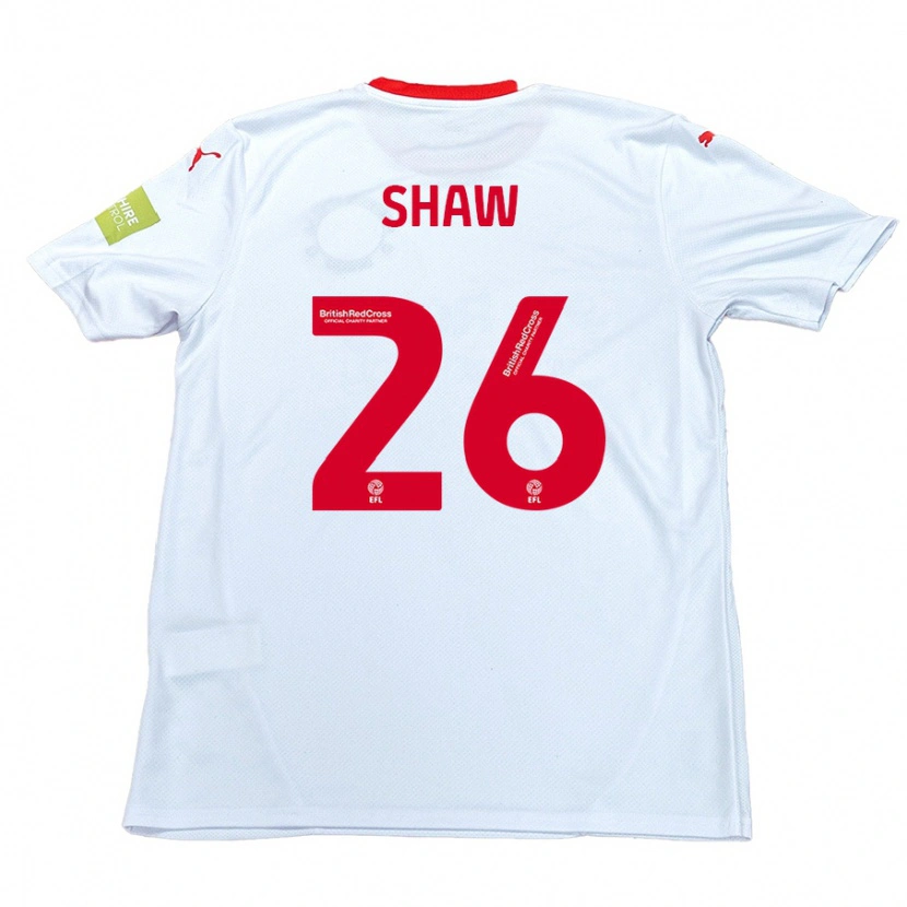 Danxen Hombre Camiseta Liam Shaw #26 Blanco 2ª Equipación 2024/25 La Camisa México