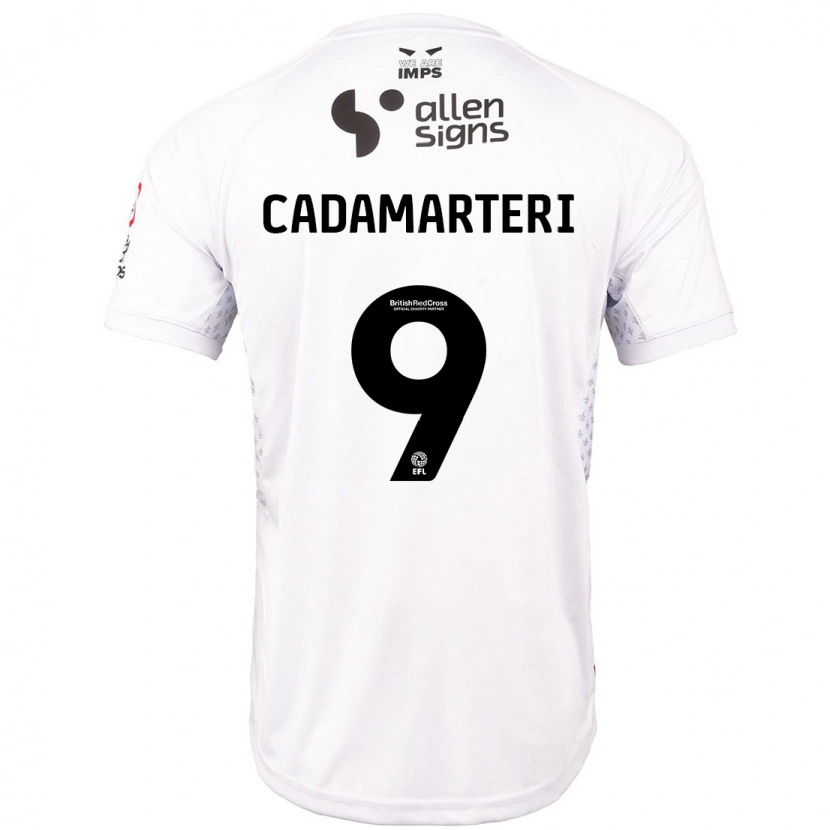 Danxen Hombre Camiseta Bailey Cadamarteri #9 Rojo Blanco 2ª Equipación 2024/25 La Camisa México